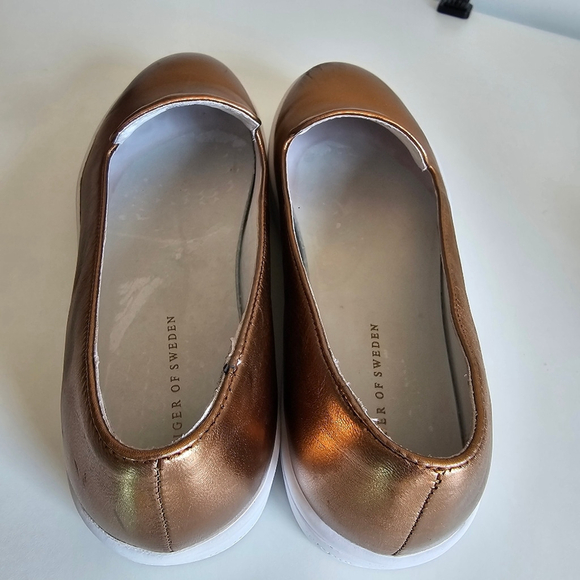 Tiger of Sweden Gold Loafers Minimalist Design Size 8.5 - Picture 14 of 16